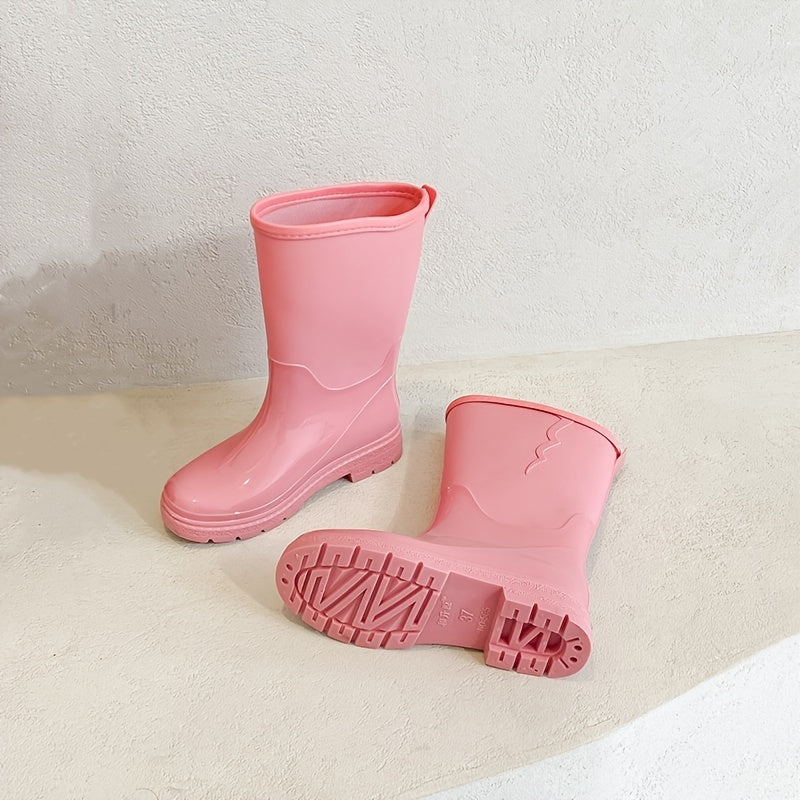 Women's Mid Calf Rain Boots Waterproof Non Slip Shoes