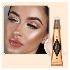 Highlighter Cream with Sponge Applicator for Brightening Makeup