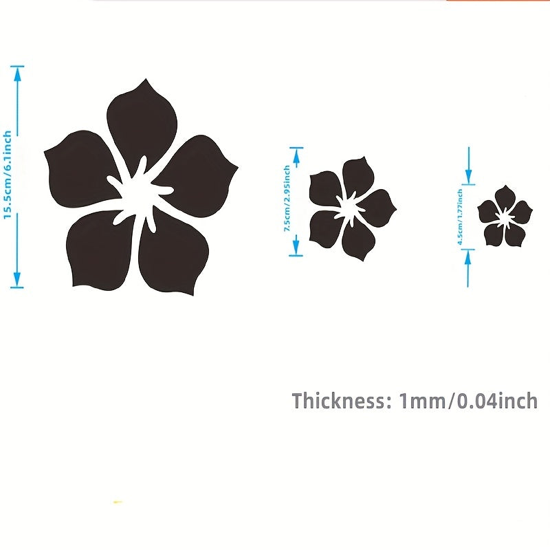 18pcs 6.1" Acrylic Flowers Adhesive Home Decoration Indoor Outdoor