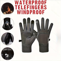 Winter Waterproof Touch Screen Fleece Gloves for Outdoor Activities