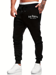 LA West Coast Casual Graphic Drawstring Joggers Men's Sweatpants
