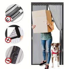 Heavy Duty Magnetic Screen Door Self Sealing Closure Easy Install Mesh