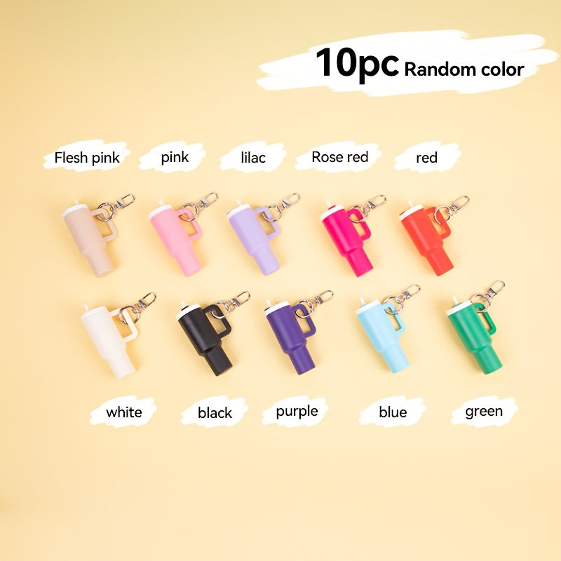 10pcs Mini Tumbler Keychains Compact Lipstick Holder
