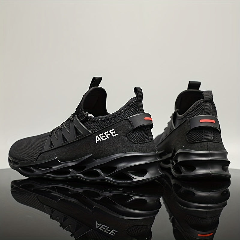Men's Breathable Lace Up Blade Sneakers Outdoor Walking Shoes