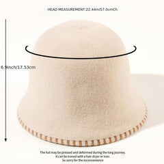Wool Knitted Casual Double sided Bucket Hat Unisex Bucket Hat Assorted Colors