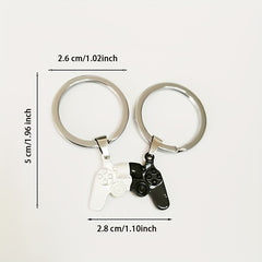 Cartoon Game Controller Keychain Magnet Keyring Gift