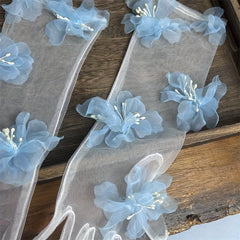 Floral Design Wedding Gloves for Photography Selfies