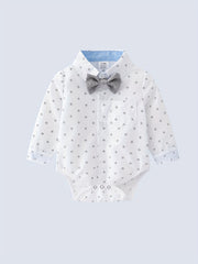 Baby Boys Triangle Shirt Romper Gentleman Jumpsuit