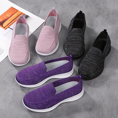Women's Casual Slip-on Flat Walking Shoes Mesh Lightweight Work Shoes