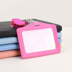 Card Sleeve w/ Easy Pull Buckle Lanyard for Work Card Access