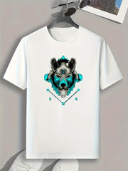 Animal Print Men's Sports Tee - Stylish Outdoors Fitness Clothing