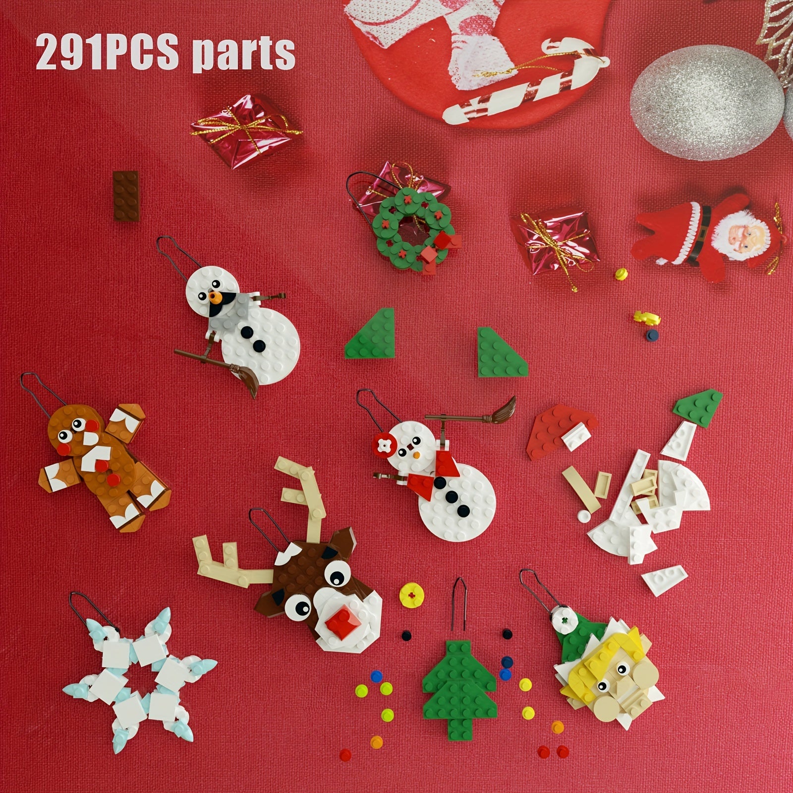 DIY Holiday Ornaments Gift Set - Puzzle Construction Toy Block