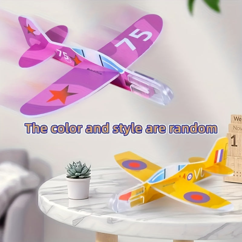 50pcs Foam Glider Paper Airplane Playset for Parties Classroom Prizes