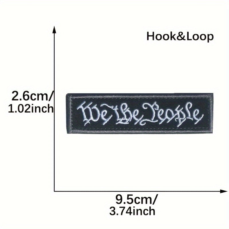 We The People Embroidered Morale Patch PVC Applique