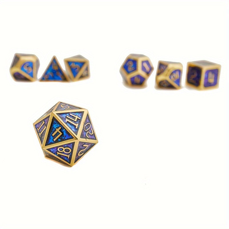 7pcs Metal Polyhedral Dice Set for Board Game