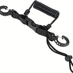 Scuba Diving Lanyard Stainless Steel Coiled Lanyard Quick Release Buckle