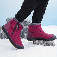 Women's Plush Thermal Snow Boots Side Zipper Non-slip Winter Ankle Boots