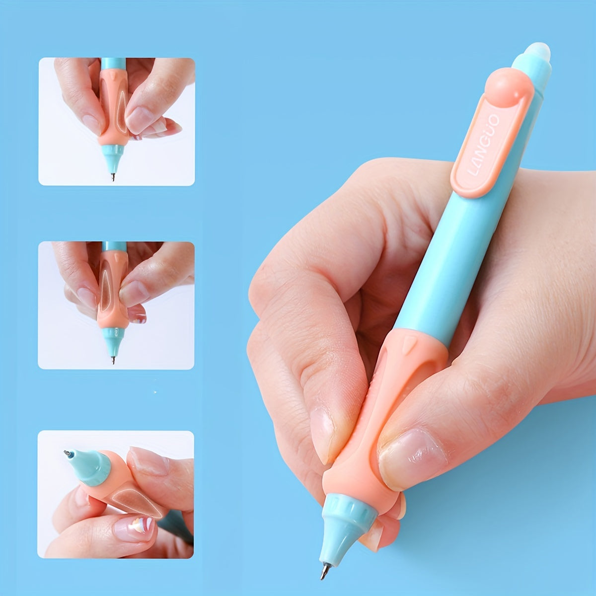 3pcs Erasable Retractable Gel Pen 0.5mm Ink Writing Painting School Office