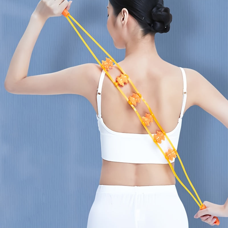 6-Wheel Body Strip Massager for Neck & Spine Manual Massage Roller