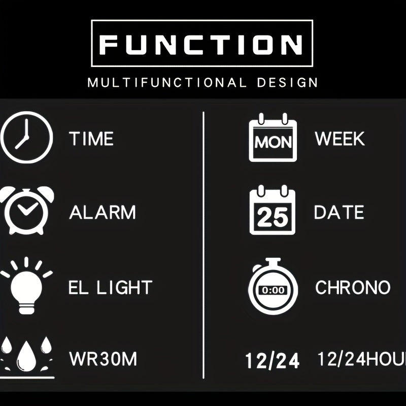 Waterproof Luminous Alarm Electronic Watch Outdoor Sports Watch