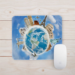 Printed Washable Mouse Pad for Office Laptops - Non-slip Rubber Base