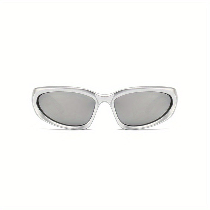 Y2K Mirror Lens Sunglasses Wrap Around Outdoor Glasses UV400