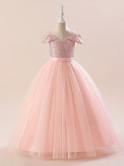 Off Shoulder Sequin Gown for Weddings & Parties
