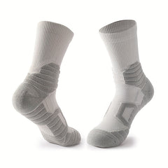 Men's Cotton Compression Socks Sports Crew Anti-slip Breathable