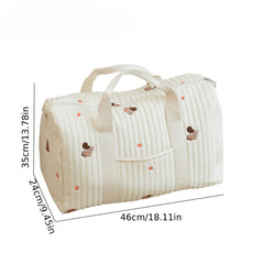 Embroidered Large Capacity Diaper Bag Lightweight Travel Bag