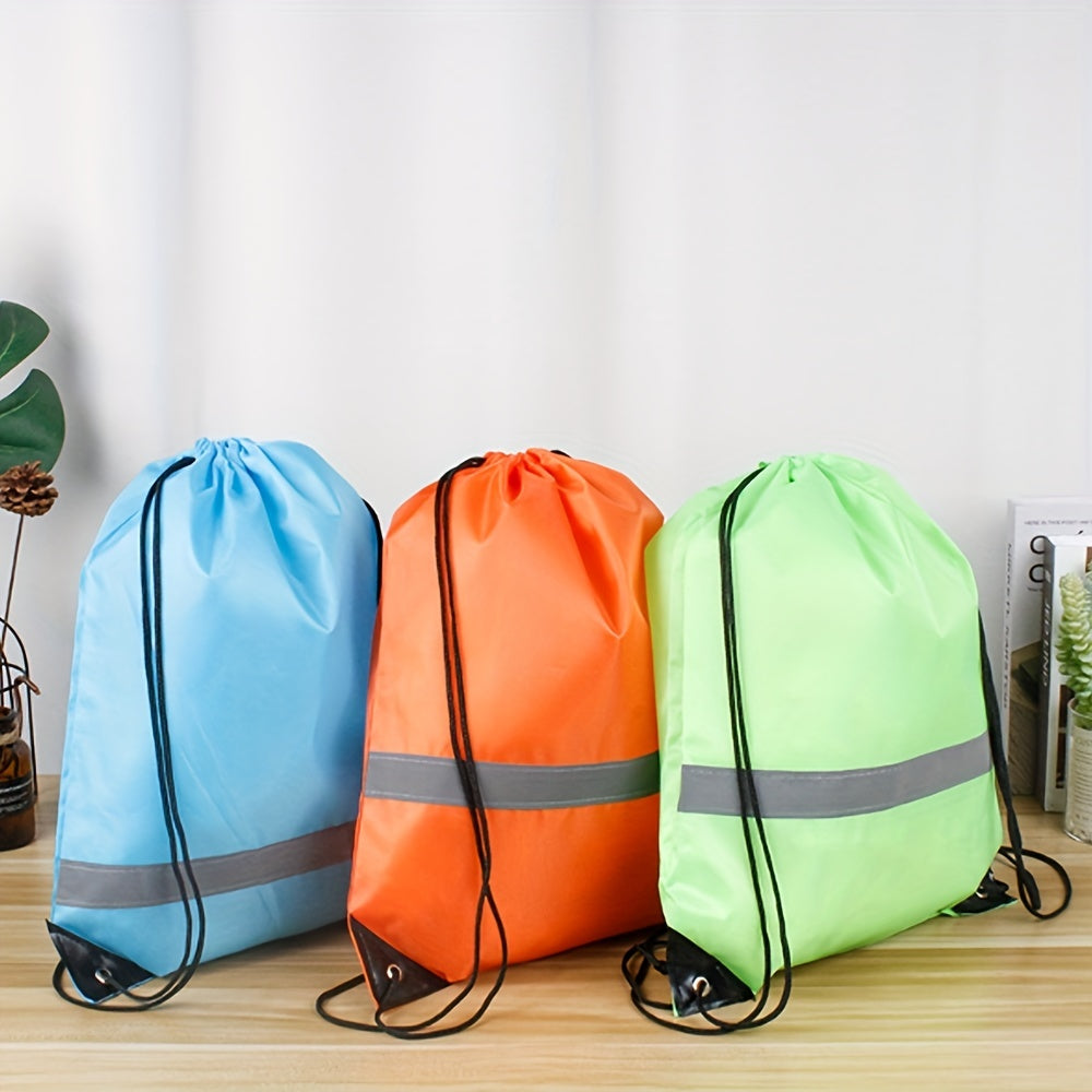 Portable Drawstring Backpack Gym Bag for Trip Travel School