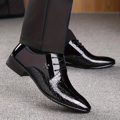 Men's Pointed Toe Derby Shoes Wear resistant Non Slip Dress Shoes