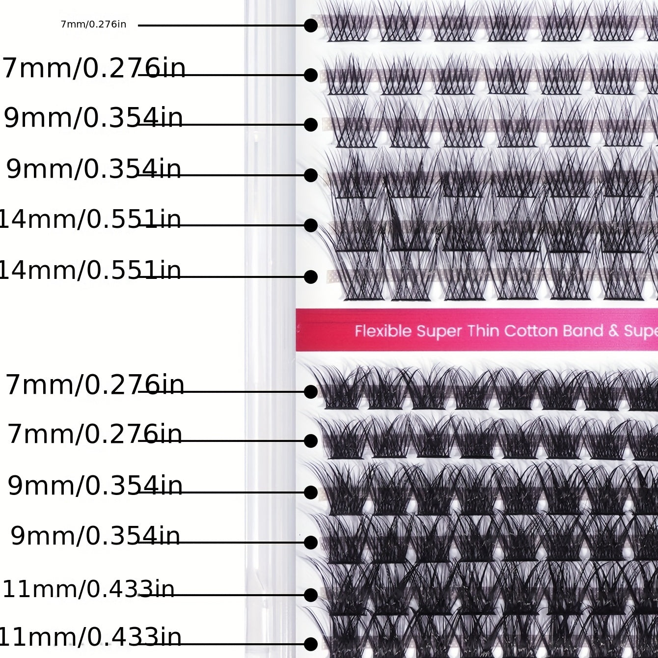 120 Clusters False Eyelashes 7 14mm Mixed DIY Segmented Eyelashes