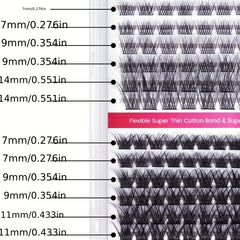120 Clusters False Eyelashes 7 14mm Mixed DIY Segmented Eyelashes