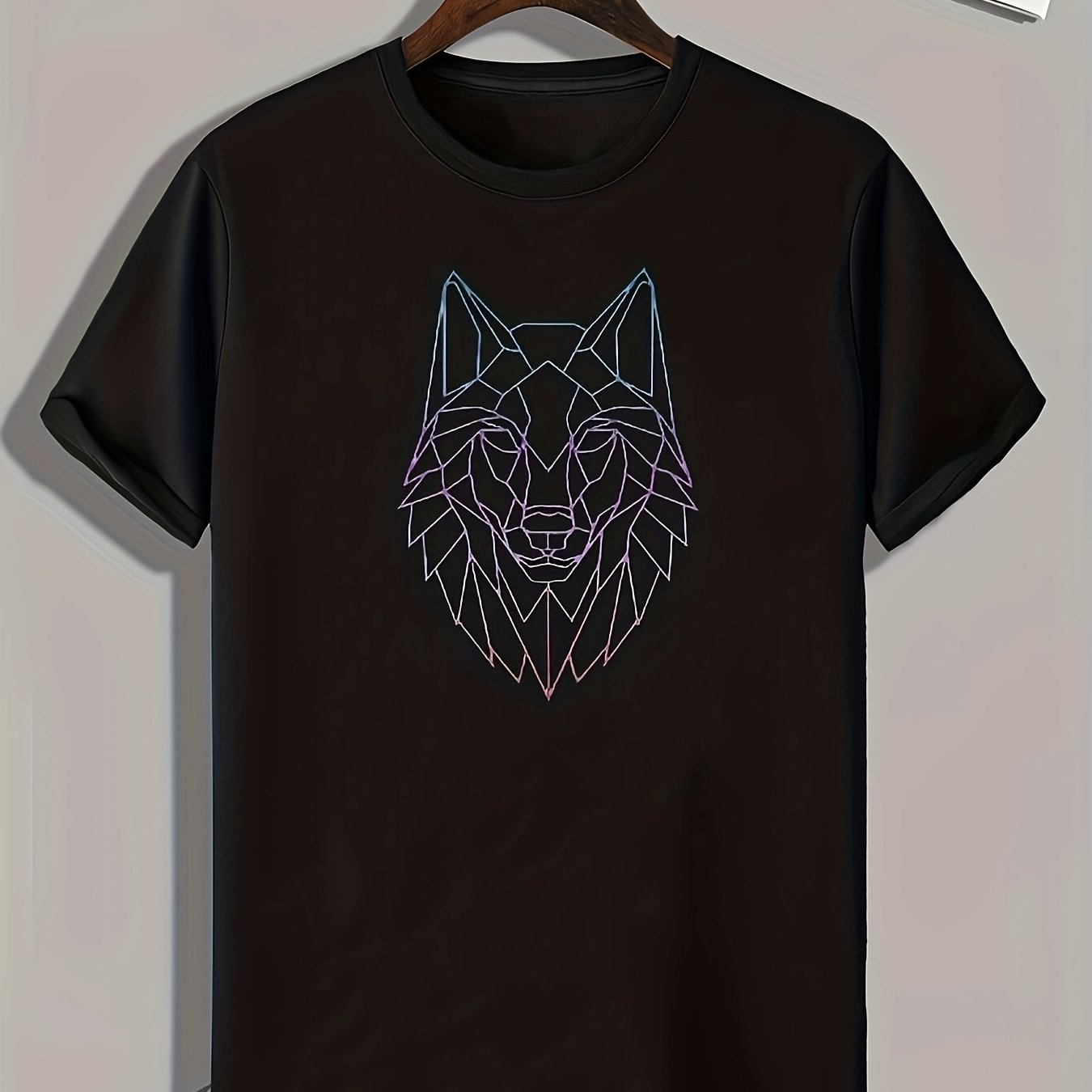 Lion Print Men's Graphic T-shirt for Summer