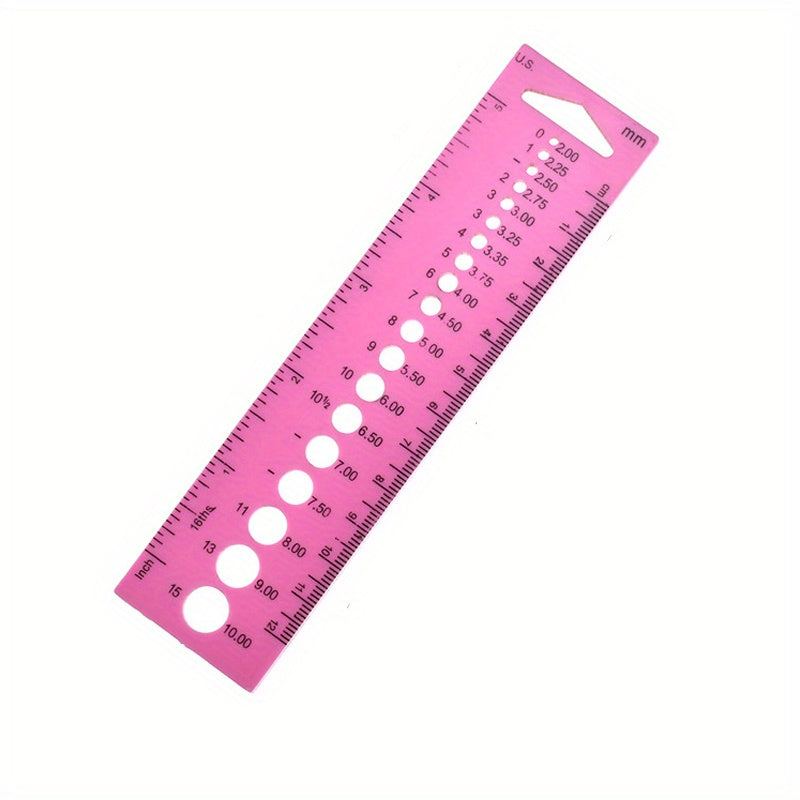 Crochet Knitting Ruler Sweater Needle Gauge ABS Plastic Rulers