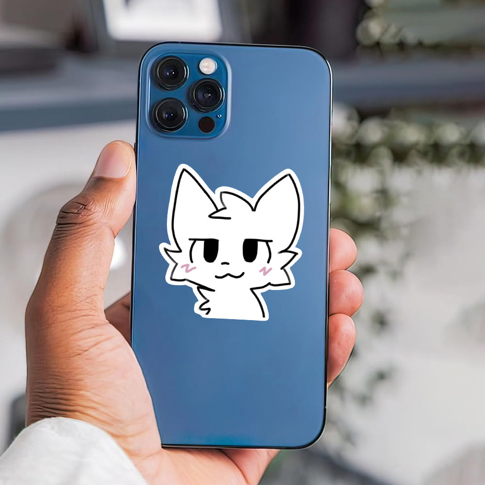 Cartoon Cat Vinyl Decals Matte Finish Stickers