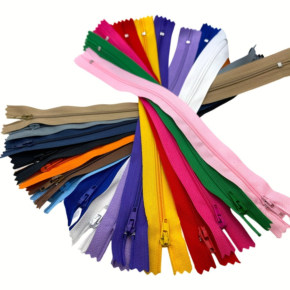 5pcs 9.8" Nylon Zippers for Sewing Crafts - DIY Clothing Decoration
