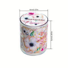 DIY Circulation Sticker 3D Flower Tape Golden Laser 78.74in Yo yo Small Flower
