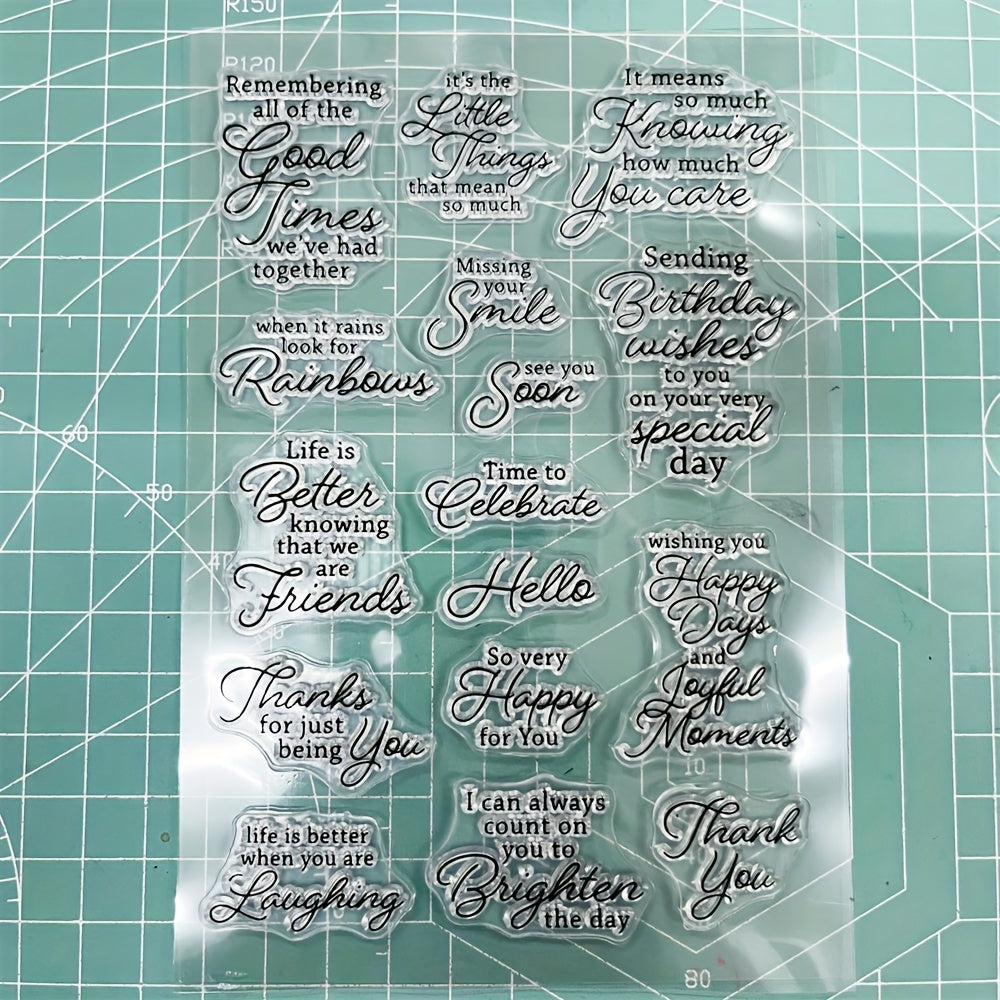 Transparent Silicone Holiday Stamp for Card Making