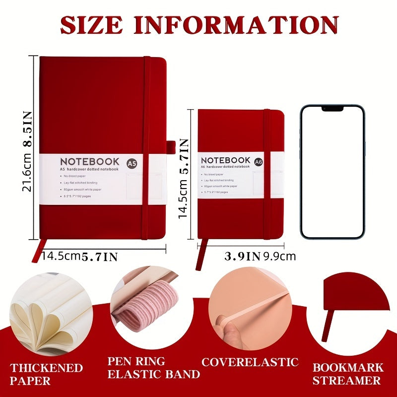 A5 A6 Red Strap Notebook Business Notepad