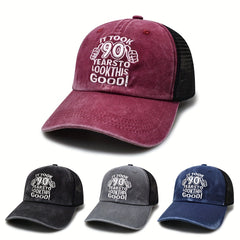 Washed Mesh Hat Rapper Outdoor Trucker Hat Baseball Cap