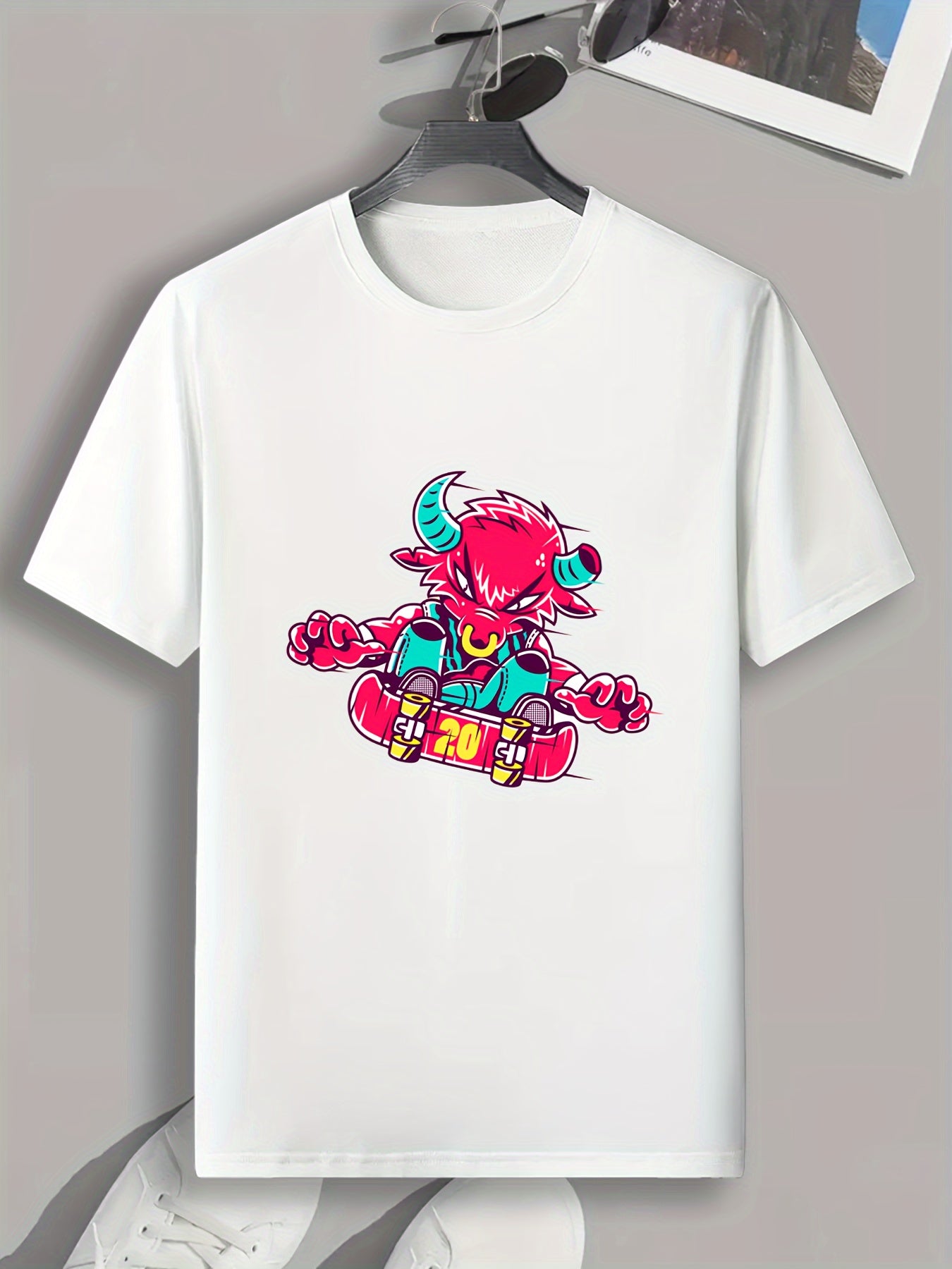 Skateboarding Bull Men's Graphic Tee
