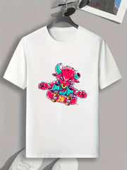 Skateboarding Bull Men's Graphic Tee