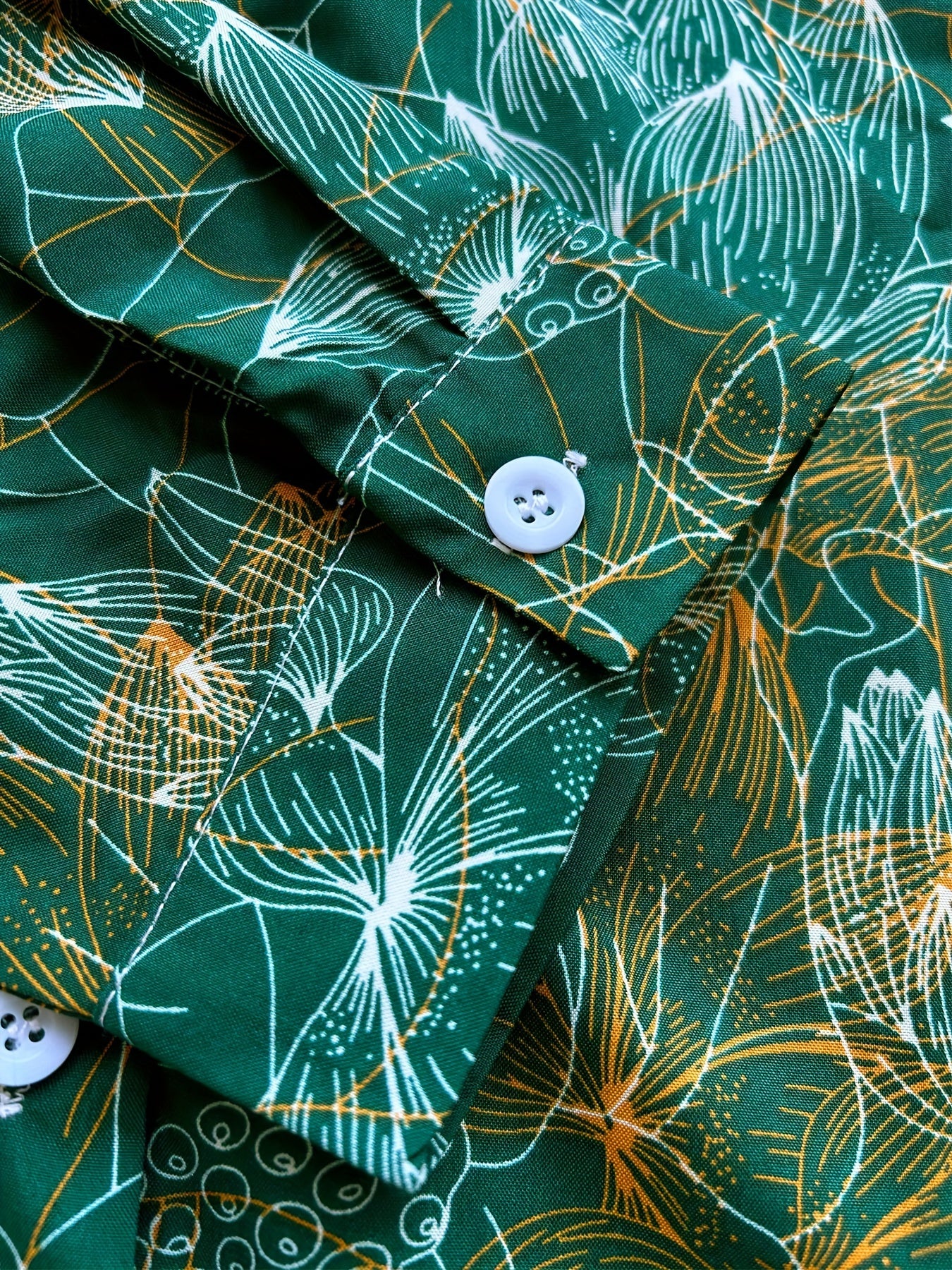 Floral Print Long Sleeve Button Up Shirt Top