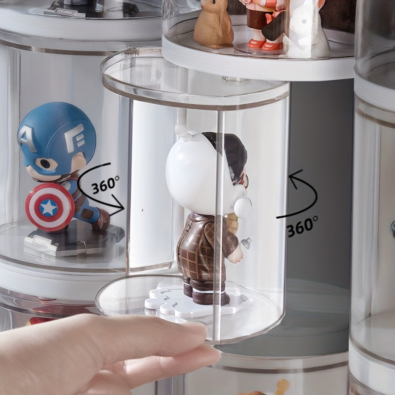 Handheld Storage Display Rack Dustproof Rotating Model Box
