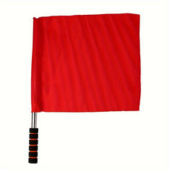 1pc Football Referee Flag Railway Signal Flag Track And Field Referee Sport Tool