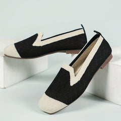 Women's Geometric Pattern Flat Shoes Breathable Slip On Lightweight Shoes