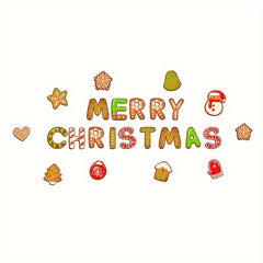 Christmas Decor Refrigerator Stickers Holiday Party Magnetic Waterpr
