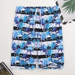 Ink Dot Gradient Palm Tree Silhouette Swim Trunk Men's Swimwear