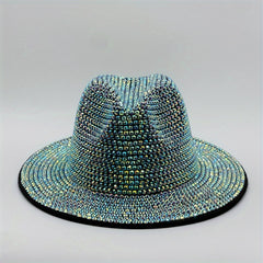 Rhinestone Fedora Hat Vintage Accessories Women